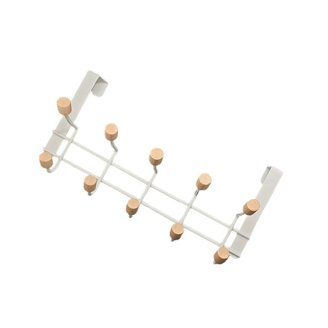 Xingzhi Metal Without Punching Convenient Coat And Hat Hook For Door Suitable white Ten beads