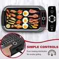 thumbnail image 3 of Electric Contact Grill Grey Double Grill Plates Indoor Tabletop, 3 of 7