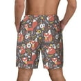 thumbnail image 3 of Sigee Foxes Print Mens Swim Trunks with Compression Liner Quick Dry Swim Stretch Beach Shorts with Pockets,S-3XL, 3 of 7