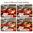 thumbnail image 7 of ODIKA 8'x10' Washable Area Rug Durable, Non-Slip Red Burnt Orange Rust Geometric Art Dynamic Overlapping Shapes with Bold Lines for Living Room, Under Sectional, Family, 7 of 7