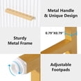 thumbnail image 5 of Tribesigns Striped 2-Drawer Nightstand: Modern End Table & Bedroom Organizer, White & Gold, 5 of 7