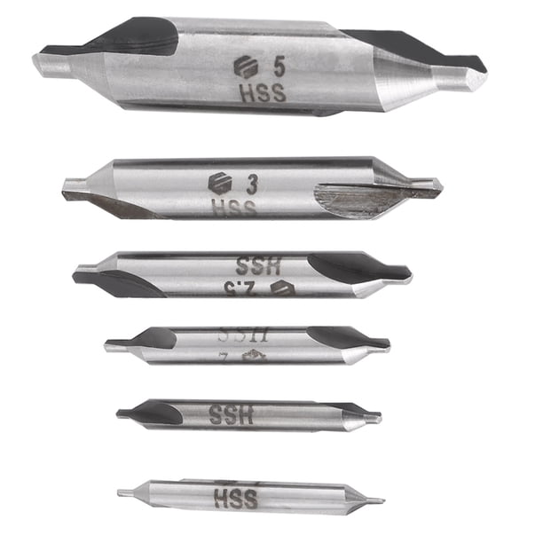 Taladro central HSS 6 piezas 1/15/2/25/3/5 mm Brocas de 60 grados ANGGREK Otros