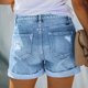 thumbnail image 4 of 2023 Summe Pantalones cortos de mezclilla para mujer Pantalones cortos rasgados de moda casual vintage para mujer, 4 of 4