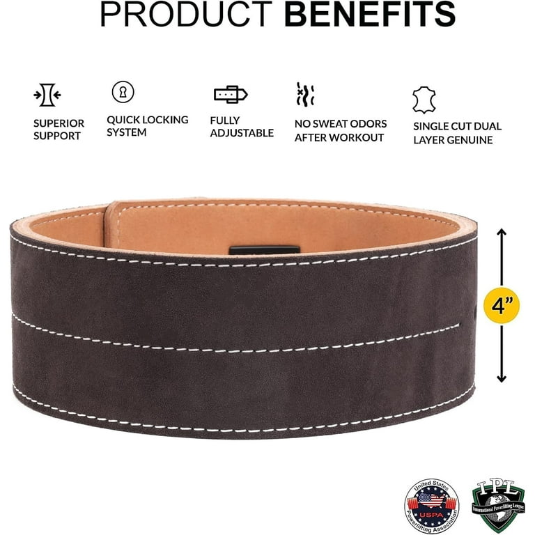 Back Support Belt For Men MT 10mm Genuine Leather Blue Lever Belt