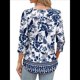 thumbnail image 4 of Blusas Elegantes e Informales con Mangas 3/4 y Botones para Mujer, Ideales para Vacaciones de Verano en la Playa. Azul L, 4 of 6
