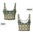 thumbnail image 5 of Picia Traditional Tribal Aztec1 Sports Bra for Women,Padded Strappy Sports Bras Medium Support Yoga Bra with Removable Cups,Running Yoga Bra-XX-Large, 5 of 9