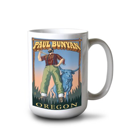

15 fl oz Ceramic Mug Oregon Paul Bunyan Dishwasher & Microwave Safe