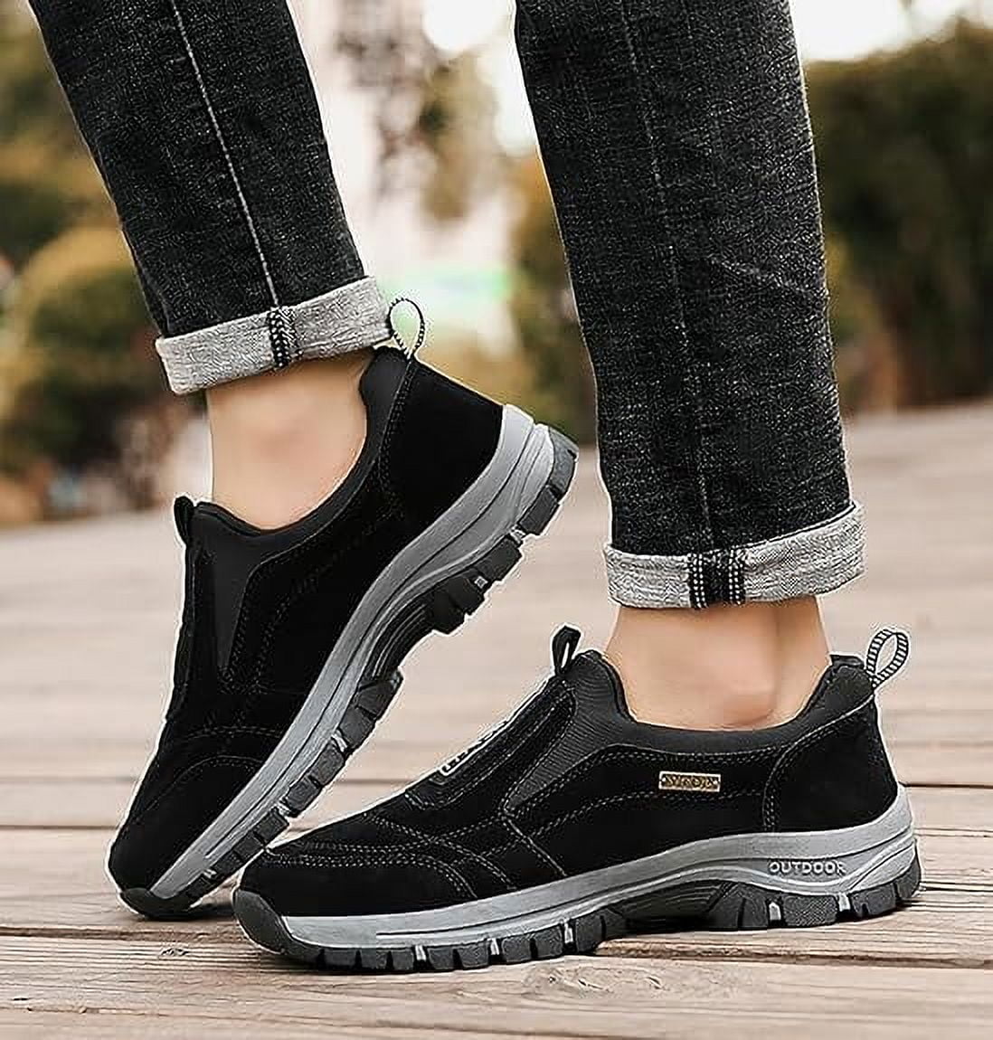Teresad Shoes Men Comfortable Waterproof Orthopedic Walking Hiking Shoes