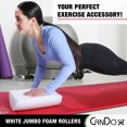 thumbnail image 4 of CanDo Jumbo Half-round White PE Foam Rollers for Exercise, Fitness, Muscle Restoration, Massage Therapy, Sport Recovery and Physical Therapy for Home, Clinics, Professional Therapy, 4 of 7