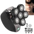 thumbnail image 4 of Head Shavers, USB Charging Shaver Grooming Kit Smooth Surface Double Ring Razor Net Waterproof With 6 Rotary Blades For Home Use ANGGREK Otros, 4 of 8