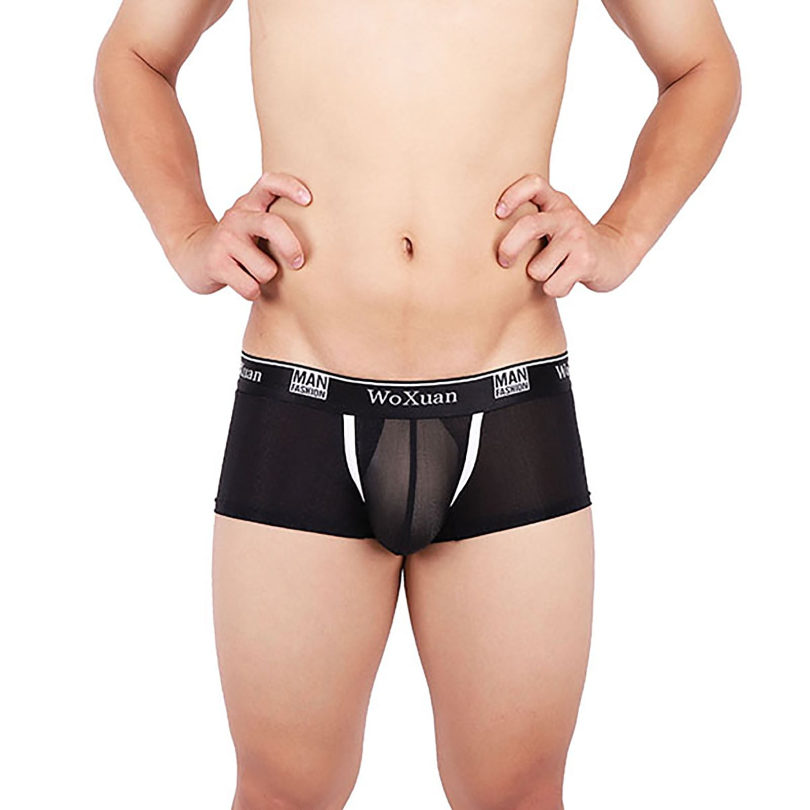 XZNGL Underwear for Men Boxer Briefs Men Sexy Underwear Comfortable Sweat Absorbent Ice Silk Cool Boxer Splic Briefs Underwear Men Boxer Briefs Mens Sexy Underwear for Sex Men Underwear Sexy Walmart.c...