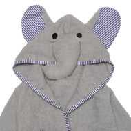 EVERYDAY KIDS Hooded Baby Toddler Unisex Bathrobe - Gray Elephant