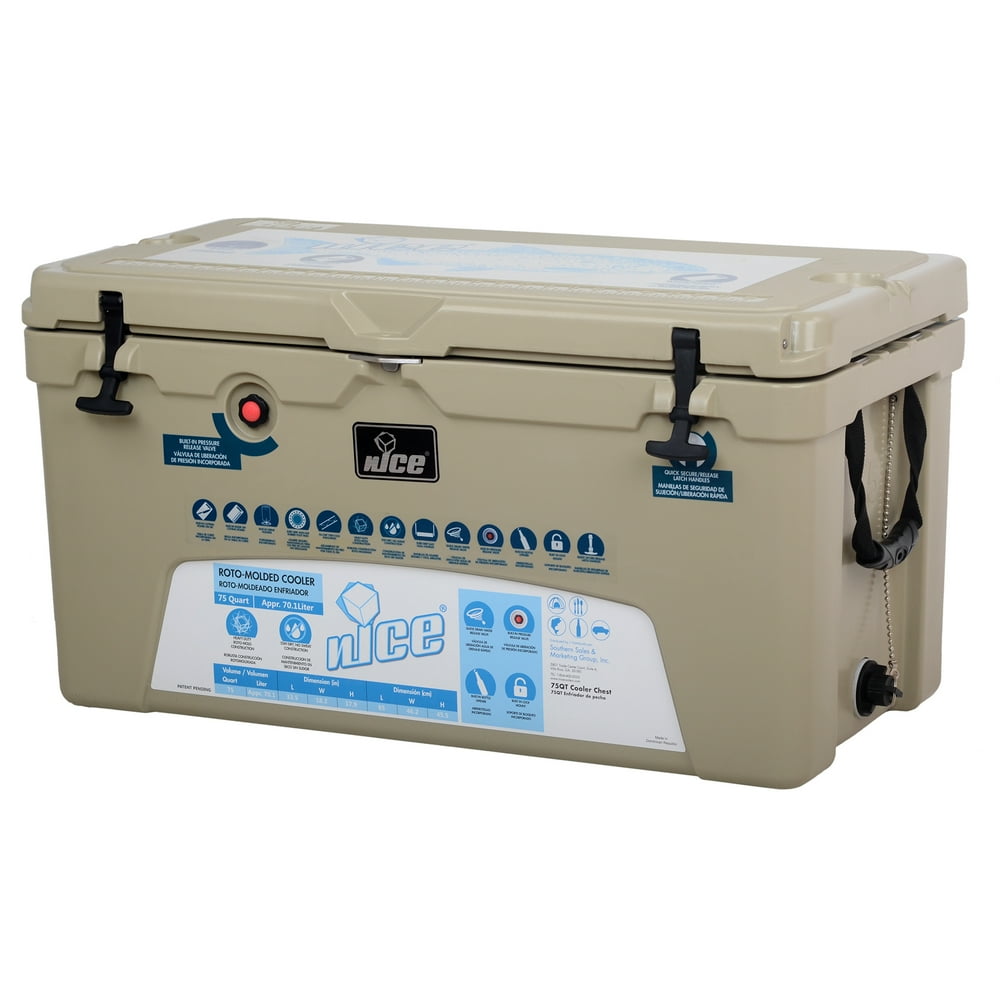 nICE CKR511866 75 Quart Beige Cooler