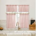 thumbnail image 3 of Cortina Lino Rosa Christmas Kitchen Café con rayas rojas y blancas, 3 of 7