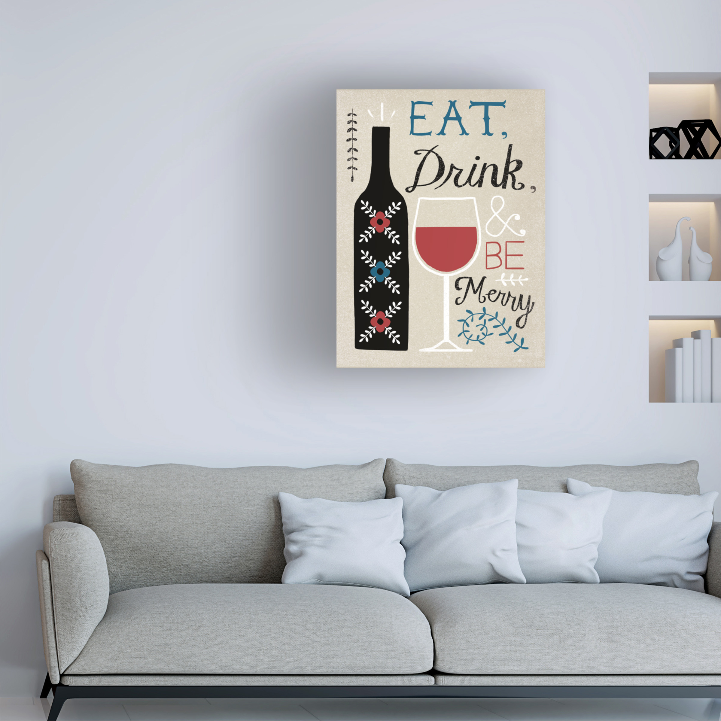 Trademark Fine Art 'Eat Drink and Be Merry' Canvas Art by Oliver Towne