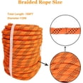 thumbnail image 5 of waltyotur 3/7 in Double Braid Polyester Arborist Rigging Rope 150 FT Tree Ropes Arborist Pulling Polyester Nylon Rope Bull Rigging Rope for Tree Work Swings Arborist Gardening, 5 of 9