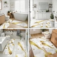 thumbnail image 4 of White and Gold Marble Pattern Bathroom Rug Set 4 Piece,Includes Contour,Lid Cover,Bath Mat,Non-Slip Extra Soft Absorbent Washable, 4 of 5
