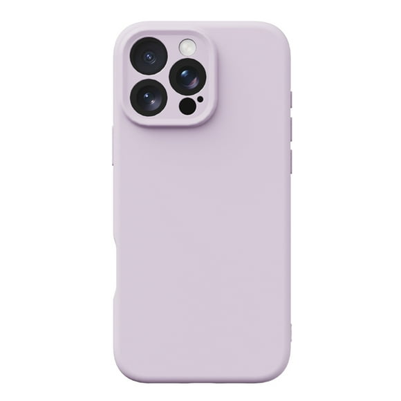 ShellTech for iPhone 16 Plus Liquid Silicone Phone Case, Cute Thin Slim Grip Soft Rubber Gel for Women Men, Smooth Matte TPU Plain Solid Colour Girly Simple Case with Camera Protection,Purple