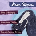 thumbnail image 2 of CHUANK Adult Super Soft Warm Cozy Fuzzy Soft Touch Slippers Non-Slip Lined Socks  Assortment E  Large 2 Pairs, 2 of 3
