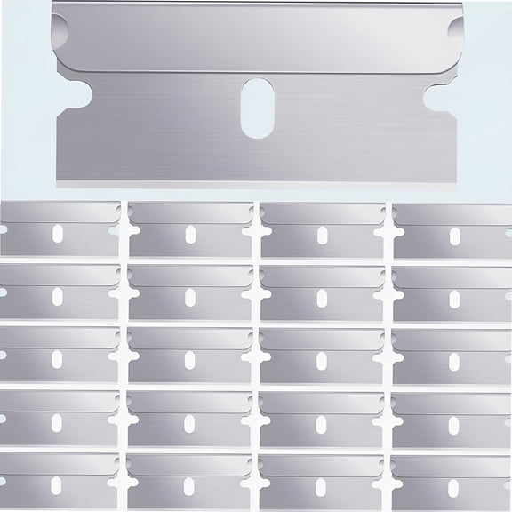 FACEGA 20 Pieces Single Edge Cutter Blade Industrial Razor Blades for Scraper,Safety Straight Edge Razors,Box Carton Cutter Replacement Blades,Glass and Paint Scraper Razor Blades