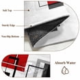 thumbnail image 6 of Round Rugs 3Ft, Red Grey Black Round Area Rug Washable Indoor Throw Carpet, Irregular Abstract Modern Geometric Small Non Slip Circle Rug for Bedroom Living Room Home Decor Aesthetic, 6 of 8