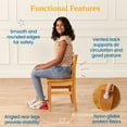 thumbnail image 5 of ECR4Kids 30in Round Hardwood Table with 28in Legs and Two 16in Chairs, Honey, 3-Piece, 5 of 9