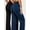 Black/Blue, variant on DENTOYOU Women's High Waist Wide Leg Yoga Pants, Tummy Control Stretch Workout Lounge Athletic Pants Black XL