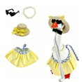 thumbnail image 2 of 7-Inch Desktop Goose Country Style Pearl Necklace Outfit Set – Mini Figurine for Office Desk, Polyester, 2 of 6