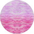 thumbnail image 2 of Addison Rugs Dream Shag Premium Machine Washable Transitional Stripes Pink Round Rug, 8' x 8', 2 of 8