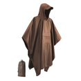 thumbnail image 4 of MERIGLARE Poncho de Pluie à Capuche Imperméable Réutilisable avec Poche Veste à Manches Longues pour l'Extérieur Brun, 4 of 9