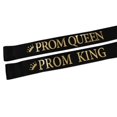 thumbnail image 5 of Fajas ""Prom King"" Y ""Prom Queen"" - Accesorios Para Fiesta De Graduación, Fiesta Escolar, Color Negro Con Estampado Dorado, 5 of 5