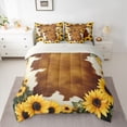 thumbnail image 2 of Castle Fairy Teens Cow Print Twin Bedding Sets,Chic Floral Sunflower Bedding Comforter Set, 2 of 8