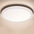 thumbnail image 1 of Plafón LED plano redondo lámpara de techo 18W - blanco moderno 4000K 1600LM lámparas LED iluminación de techo LED para baño dormitorio sala de estar cocina baño sótano balcón, ultra delgado Ø 230 * H24mm IP44 Zhivalor WXOTTO-LKX-2806, 1 of 5