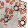 thumbnail image 4 of Ambesonne Anemone Flower Grommet Curtain, Doodle Poppies, 50" x 120", Orange White Lime Green, 4 of 6