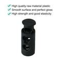 thumbnail image 3 of 25pcs Spring Cord Locks Plastic End Stoppers Fastener Double Hole Rope Toggle Slider, Black, 3 of 7