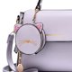 thumbnail image 1 of Bolsa bandolera de cuero con lindo gato para mujer con asa superior y monedero (púrpura) Likrtyny Para Estrenar, 1 of 7