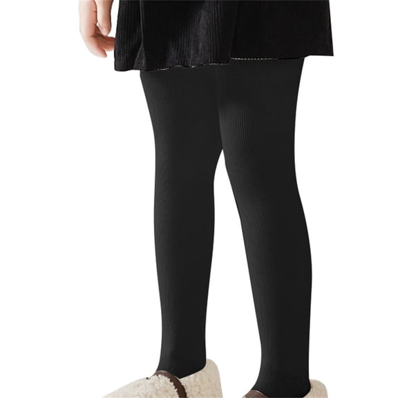 YunPes Girls' Leggings Socks Fall Winter Children's Basic Solid Color Fleece Pantyhose Youth Girl Streetwear Dance Yoga Tights Pants
