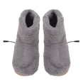 thumbnail image 3 of Calentador de pies con calefacción y carga USB, suave, relajante, eléctrico, de felpa, para invierno frío, gris, para hombre, tallas 39 a 43, 3 of 15