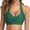 Green, variant on Chiccall Women Bikini Top Halter Solid Color Bathing Suit Top Push Up Swim Top Padded Swimsuit Top Only on Clearance