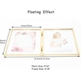 thumbnail image 2 of Gold Floating Frame ;x; Vertical Set For Picture x x x Tabletop Shelf Photo Frame Classy For Wedding Birthday Anniversary Home or Office Decor, 2 of 5