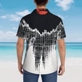 thumbnail image 4 of Bingfone Men's Short Sleeve Button Down Shirts Hawaiian Abstract Red Sun Design Printed Beach Shirt, 4 of 7