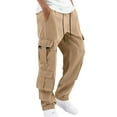 thumbnail image 1 of Pantalones cargo para hombre - Pantalones de chándal de pana para exterior - Poliéster, corte cónico, bolsillos utilitarios, tallas S-XXL, 1 of 6