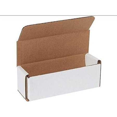 Secure Seal Shipping Boxes - 6x2x2 Mailers - White Foldable Corrugated Cardboard Packaging for Mailing Moving Storage and Organizing - Strong Lightweight Foldable (Bulk 200 Pack)