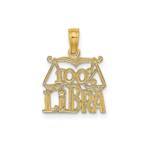 FJC Finejewelers 10 kt Yellow Gold 100% LIBRA Zodiac Charm 15 x 12 mm