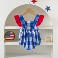 thumbnail image 5 of Sopiago Fourth of July Toddler Girl Outfit Patriotic Memorial Day Pocket Romper Fourth Of July Clothing Independence Day Toddler Baby Girl Clothes Blue,6-12 Months, 5 of 7