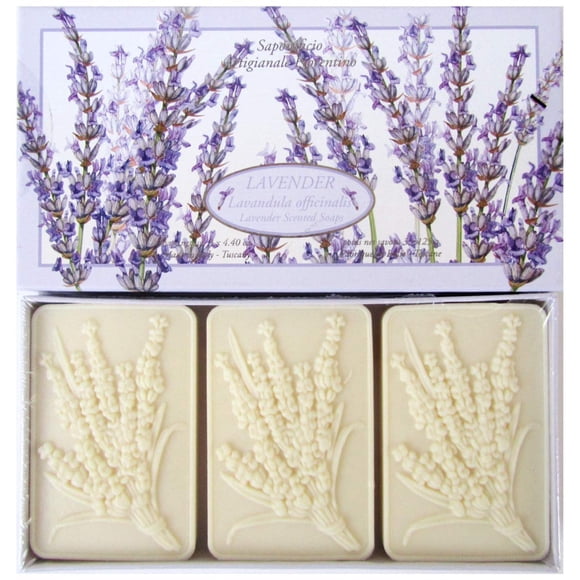Saponificio Artigianale Fiorentino Jabón Lavanda (Lavanda) Jabón de baño 3 x 4.40 oz