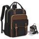 thumbnail image 1 of RAINSMORE Mochilas para Mujer Laptop 15.6 Pulgadas Mochila para Laptop con USB Puerto para Viaje, Trabajo, Universitario, Negocios, Negro y Marr&oacute;n, 1 of 7