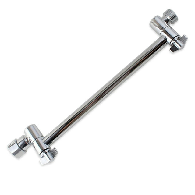 Shower Arm Extension with Lock Joints 11 Inch Adjustable Height Angle Shower Arm Polished Chrome Brass Shower Head Extension Arm for Handheld Showerhead Rainfall Shower Head
