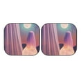 thumbnail image 3 of Uemuo Dreamy Moonlit Window Printed 2 PCS Car Windshield Sun Shade, Auto Sun Heat and UV Rays Blocker, Foldable Automotive Front Window Sunshade Protector, 3 of 7