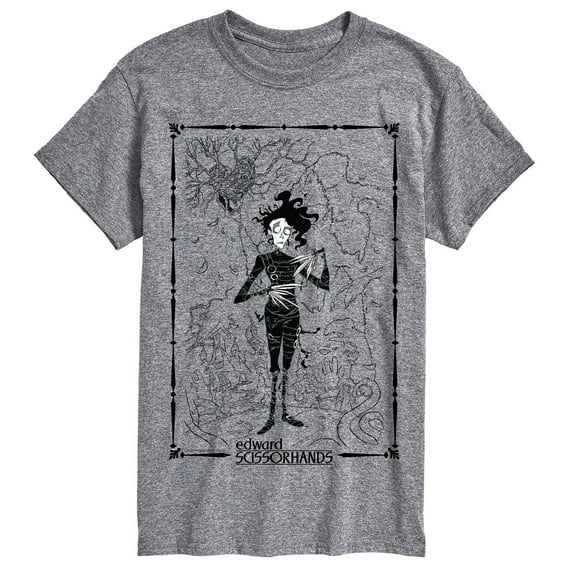 Edward Scissorhands - Frame Oversized - Men's Short Sleeve Graphic T-Shirt